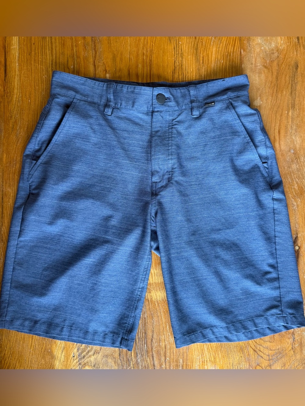 Hurley Men's or Boy’s Heather Navy Blue Quick Dry Flat Front Shorts Size 30